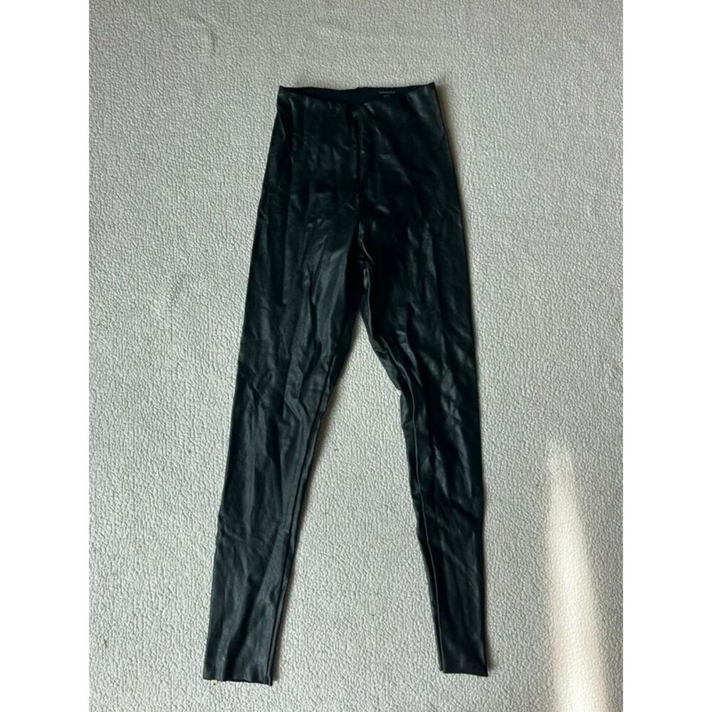 Commando Black Faux Leather High Waist Leggings Womens Small